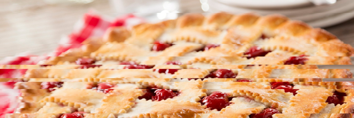 Illustrative: A cherry pie, spliced.